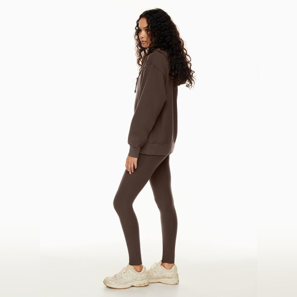 Aritzia TNA Women's Brown Extra Fleece Boyfriend Fit Hoodie w/ Full Zip -Size XS - Picture 3 of 10